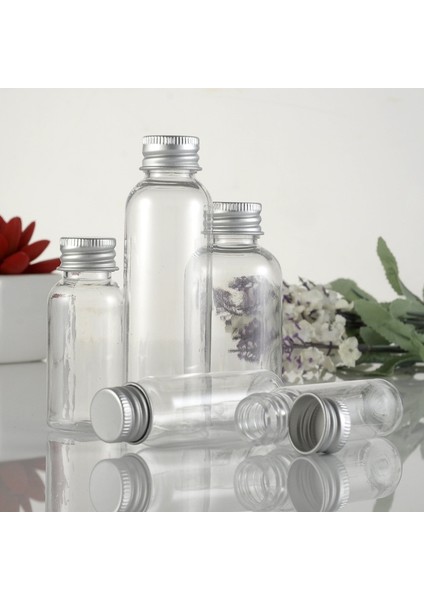 Şeffaf 30ML 5/10/20/30ML Şeffaf Plastik Şişe Alüminyum Vidalı Kapaklı Küçük Kavanoz Kozmetik Konteyner Seyahat Seti Boş Doldurulabilir Şişeler Kavanoz (Yurt Dışından) fiyatları