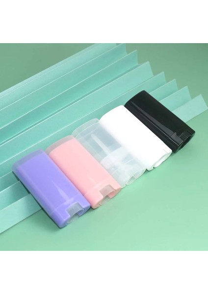 Beyaz 5 Adet/grup 15 ML/15G Boş Oval Dudak Krem Tüpü Plastik Beyaz Katı Parfüm Deodorant Kapları Taşınabilir Makyaj Ruj Tüpleri (Yurt Dışından)