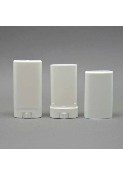 Beyaz 5 Adet/grup 15 ML/15G Boş Oval Dudak Krem Tüpü Plastik Beyaz Katı Parfüm Deodorant Kapları Taşınabilir Makyaj Ruj Tüpleri (Yurt Dışından)