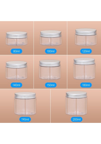 Gümüş Kapaklı 50 ml 71X28MM 30 Adet/grup 50G-250G Boş Şeffaf Plastik Yuvarlak Krem Losyon Kavanoz Şişe Siyah Beyaz Kapaklı Vidalı Kapak Kozmetik Kapları (Yurt Dışından)