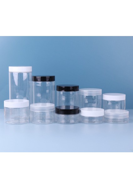 Gümüş Kapaklı 50 ml 71X28MM 30 Adet/grup 50G-250G Boş Şeffaf Plastik Yuvarlak Krem Losyon Kavanoz Şişe Siyah Beyaz Kapaklı Vidalı Kapak Kozmetik Kapları (Yurt Dışından)