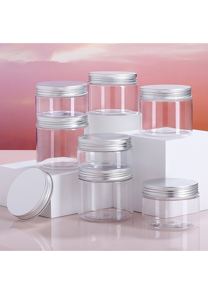 Gümüş Kapaklı 50 ml 71X28MM 30 Adet/grup 50G-250G Boş Şeffaf Plastik Yuvarlak Krem Losyon Kavanoz Şişe Siyah Beyaz Kapaklı Vidalı Kapak Kozmetik Kapları (Yurt Dışından)