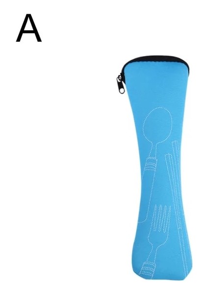 Yeni Bir Taşınabilir Sofra Çatal Bıçak Takımı Yastık Çanta Seyahat Ambalaj Saklama Kutusu Yemek Takımı Piknik Çatal Kaşık Fermuarlı Çanta Mutfak Rangement (Yurt Dışından)