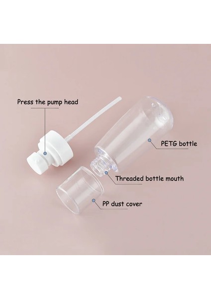 Sprey-Pembe 80ML 30/60/80/100ML Taşınabilir Sulama Kabı Seyahat Dağıtım Losyon Şişesi Parfüm Sıvı Doldurulabilir Alt Şişeleme Boş Konteyner (Yurt Dışından) indirimleri