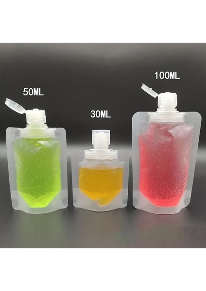 50ML 30/50/100ML Doldurulabilir Ambalaj Poşetleri Seyahat Essentials Losyon Kozmetik Şampuan Duş Jeli Taşınabilir Çanta Makyaj Sıvı Şişeleri (Yurt Dışından)