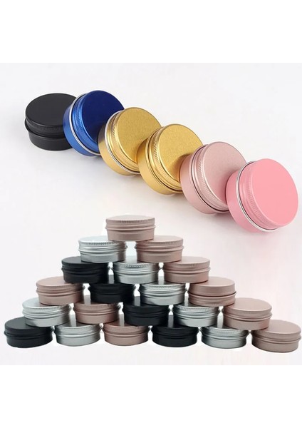 Pembe 20G Metal 10 Adet 5g 10G 15G 20G 30G 50G 60G Boş Metal Alüminyum Teneke Kutular Vida Üst Yuvarlak Mum Baharat Yüz Kremi Kutuları Mühür Kapaklı Konteynerler (Yurt Dışından)