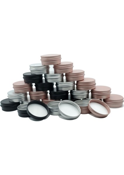 Pembe 20G Metal 10 Adet 5g 10G 15G 20G 30G 50G 60G Boş Metal Alüminyum Teneke Kutular Vida Üst Yuvarlak Mum Baharat Yüz Kremi Kutuları Mühür Kapaklı Konteynerler (Yurt Dışından)