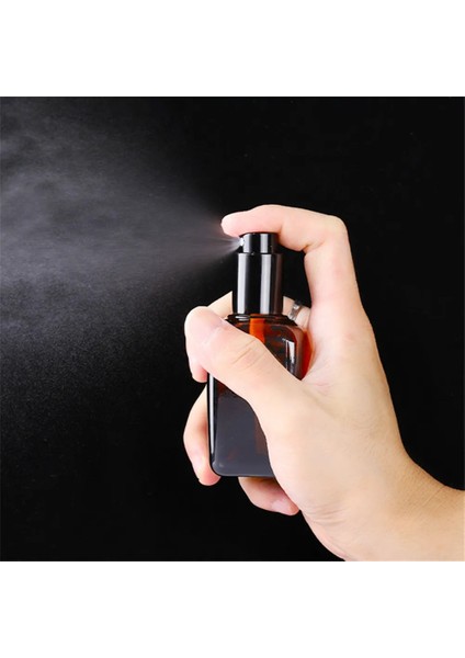 Kahverengi 10ML 10ML-100ML Kare Mini Parfüm Sprey Şişesi Koyu Kahverengi Doldurulabilir Taşınabilir Cam Bölünmüş Şişe Kapaklı Seyahat Kozmetik Konteyneri (Yurt Dışından) fırsatları