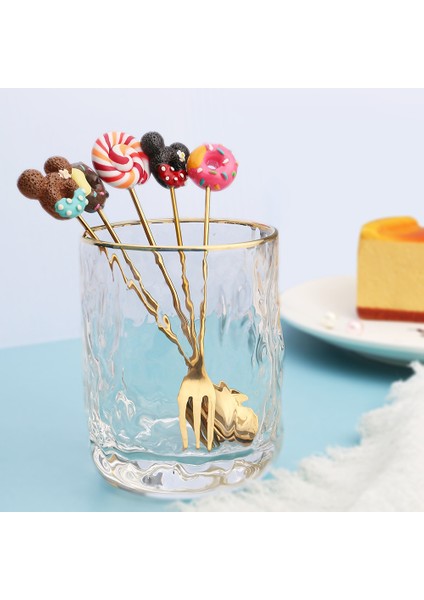 Siyah Kırmızı Çatal 1 Adet Mini Paslanmaz Çelik Sevimli Çörek Kaşığı Çatal Kek Kahve Tatlı Dondurma Karıştırma Kaşıkları Şeker Karikatür Çocuk Çay Kaşığı (Yurt Dışından) modelleri