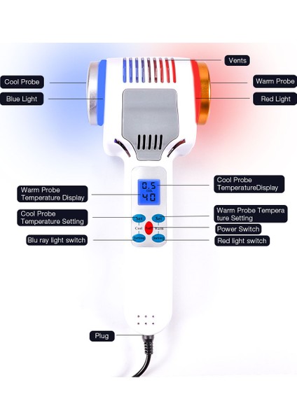 1 Adet Abd Plug Sıcak Soğuk Çekiç Buz Kriyoterapi Termoterapi Gençleştirme Yüz Kaldırma Sıkılaştırıcı Masaj Sakinleştirici Makinesi Ultrasonik Titreşim (Yurt Dışından)