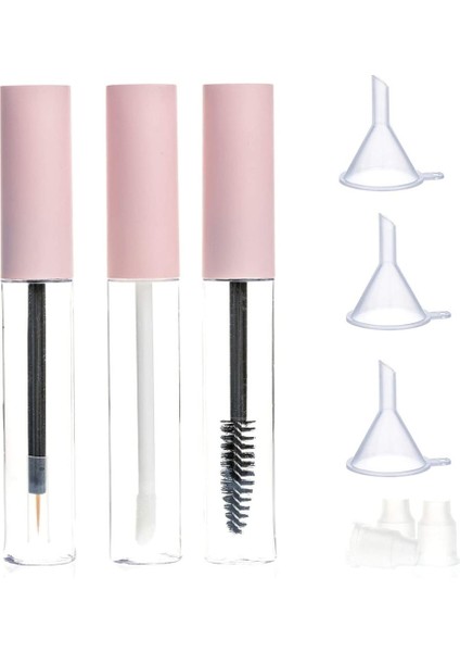 3 Adet 1.5 ml 3 Adet/takım 1.5 Ml/5 Ml/10 ml Boş Pembe Maskara Tüpü Eyeliner Tüpü ve Dudak Parlatıcısı Tüp Dıy Doldurulabilir Örnek Şişe Kozmetik Konteyner (Yurt Dışından) fiyatları