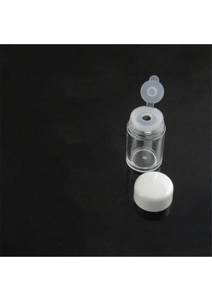 Beyaz Kapaklı 1 Delik 1 Adet Şeffaf 10 ml Boş Kozmetik Elek Pudra Şekeri Kavanozları 1 Adet Konteyner Vidalı Kapak Dıy Şişe Makyaj Araçları Için Doldurulabilir Şişeler (Yurt Dışından)