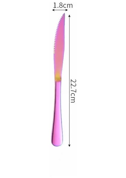 LF1CHSSTEAKKNIFE1PC Komple Sofra Seti Paslanmaz Çelik Çatal Bıçak Kaşık Seti Kaşık Çatal Bıçak Yemek Takımı Seti Sofra Yemeği Mutfak Sofra Takımı Gökkuşağı (Yurt Dışından)