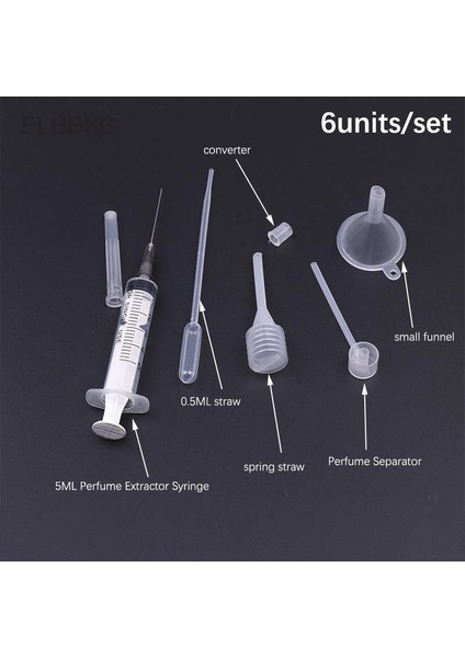 6 Adet Parfüm Dolum Alet Takımı 6/4 Adet Plastik Difüzör Şırınga Saman Damlalıklı Huni Sprey Dağıtım Gerekli Kozmetik Araçları (Yurt Dışından) modelleri