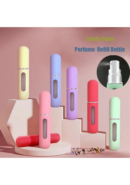 1 Adet Rastgele 5 ml Şeker Renk Mini Seyahat Taşınabilir Alt Dolum Parfüm Şişesi Sıvı Alt Şişeleme Ince Sis Sprey Doldurulabilir Kavanoz Boş Kozmetik (Yurt Dışından) fiyatları