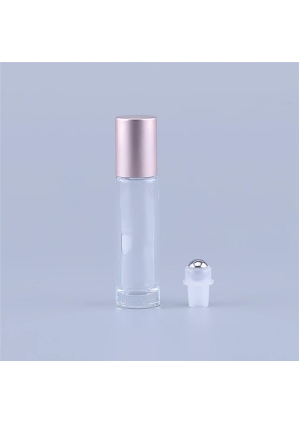 E-10ML Cam 2 Adet 10ML Pembe Renk Kalın Cam Rulo Uçucu Yağ Boş Parfüm Şişesi Silindir Top Şişe Seyahat Için (Yurt Dışından)