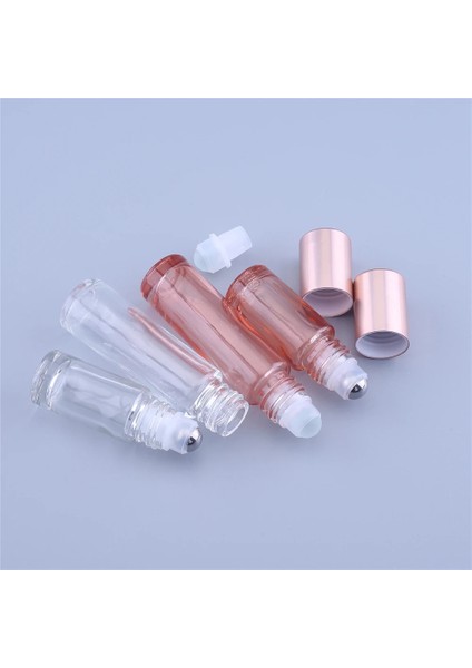 E-10ML Cam 2 Adet 10ML Pembe Renk Kalın Cam Rulo Uçucu Yağ Boş Parfüm Şişesi Silindir Top Şişe Seyahat Için (Yurt Dışından) modelleri