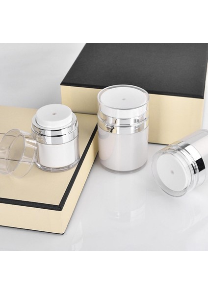 100ML 15/30/50/100ML Dağıtım Şişesi Vakum Tasarım Krem Şişesi Doldurulabilir Pres Tipi Nemlendirici Pompalı Dağıtıcı Havasız Pompa Kavanozu (Yurt Dışından)