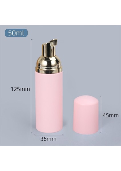 Pembe 1 50 ml Plastik Köpük Pompalı Şişe Doldurulabilir Boş Kozmetik Konteyner Temizleyici Sabun Şampuan Köpük Şişeleri Makyaj Seyahat Şişe (Yurt Dışından)