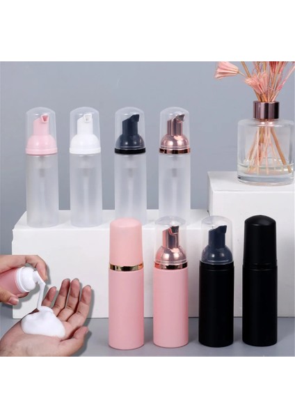 Pembe 1 50 ml Plastik Köpük Pompalı Şişe Doldurulabilir Boş Kozmetik Konteyner Temizleyici Sabun Şampuan Köpük Şişeleri Makyaj Seyahat Şişe (Yurt Dışından)