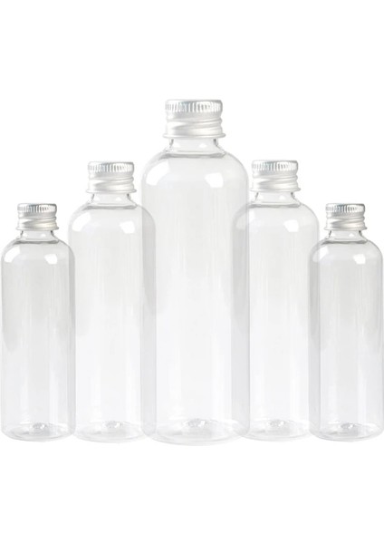 Gümüş Kapak 50 ml 30 Adet 5/10/20/30/50/60/100/120 ml Plastik Şişe Alüminyum Vidalı Kapaklı Kozmetik Konteyner Seyahat Kitleri Taşınabilir Pet Losyon Krem (Yurt Dışından)
