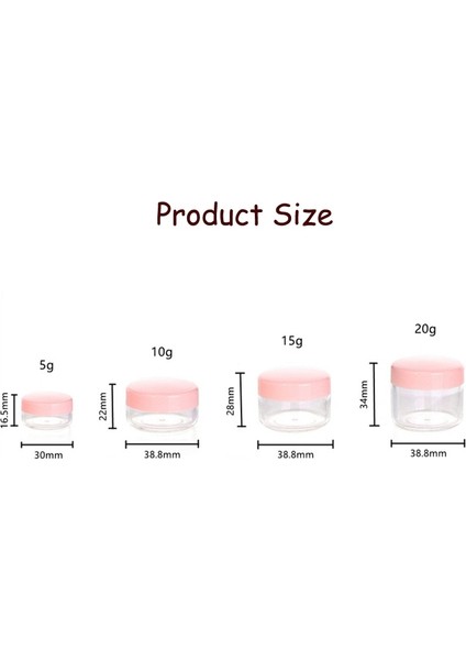 Siyah 10g 5/10/15/20g Makyaj Plastik Kozmetik Boş Kavanoz (Yurt Dışından) fiyatları