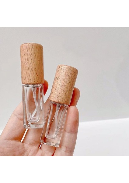 Kayın Kapağı 30 ml 5/10/20/30 ml Taşınabilir Cam Sprey Şişesi Kayın Kapaklı Parfüm Şişesi Ceviz Kapak Boş Şişe Numune Flakon Kozmetik Konteyner (Yurt Dışından)