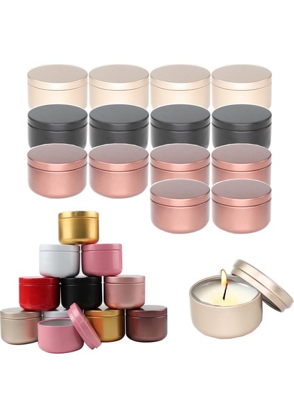 Kahverengi 36 Adet 20 Adet/grup 50G Alüminyum Yuvarlak Kapaklı Kutu Mum Çay Kapları Boş Kavanoz Saklama Kabı Doldurulabilir Krem Kozmetik Konteyner (Yurt Dışından) fiyatları