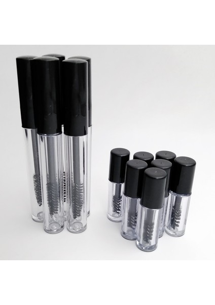 3ml-Bk 2 Adet Yeni 2/6/8/10 Adet 10 ml Maskara Tüpleri Boş Kirpik Kremi Doldurulabilir Şişeler Beyaz Kozmetik Numune Kabı Kirpik Fırçaları ile (Yurt Dışından)