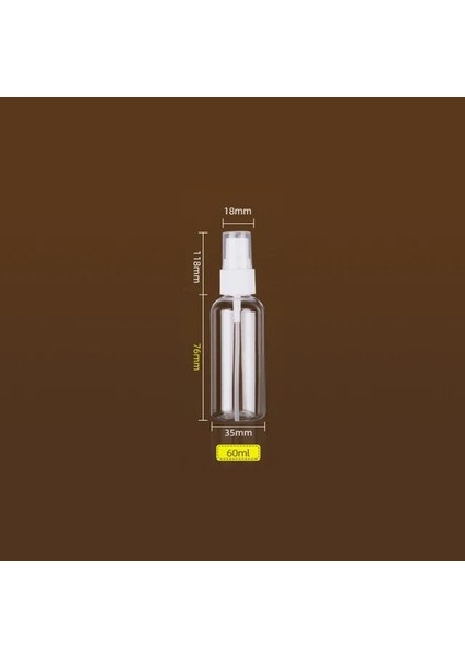 60ML Plastik 1pc Taşınabilir Boş Sprey Dezenfektan Şişeleri Doldurulabilir Şişeler Seyahat Şeffaf Plastik Parfüm Şişesi Toksik Olmayan ve Güvenli (Yurt Dışından)