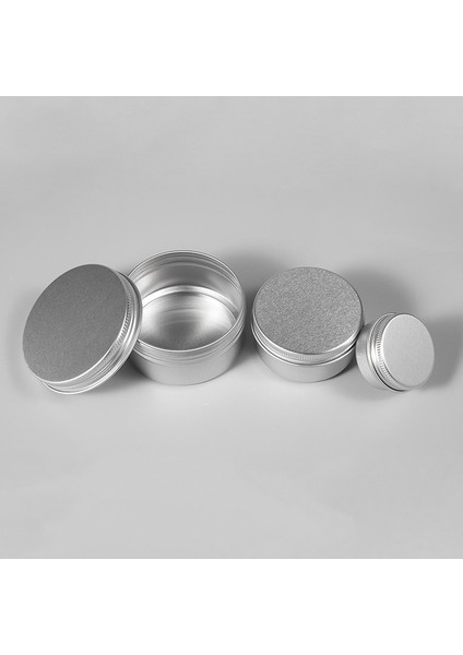 Gümüş 5g --- 26MM x 15MM Metal Alüminyum 50 Adet Kozmetik Konteyner Alüminyum Mum Kavanoz Boş Teneke Metal Gümüş Kapaklı Dudak Balsamı Pot Vida Krem Kutusu 15G 30G 50G 80G 100G (Yurt Dışından) modelleri