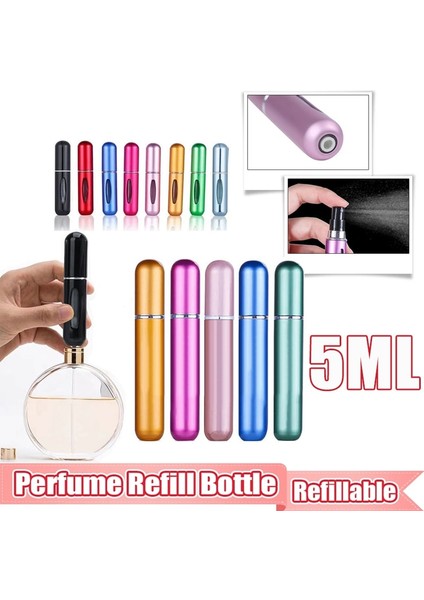 No.5 5 ml 5 ml Alt Şarj Parfüm Doldurulabilir Şişe Sıvı Konteyner Kozmetik Sprey Şişeleme Dağıtıcı Basın Kafası Taşınabilir Seyahat (Yurt Dışından) fiyatları