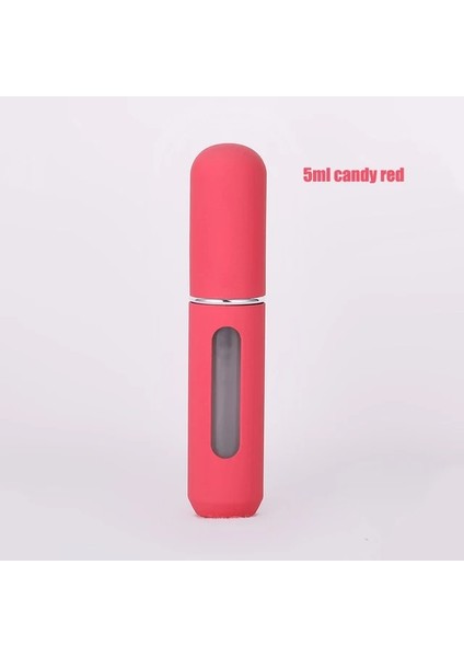Şeker Kırmızı 5 ml Alt Şarj Parfüm Doldurulabilir Şişe Sıvı Konteyner Kozmetik Sprey Şişeleme Dağıtıcı Basın Kafası Taşınabilir Seyahat (Yurt Dışından)