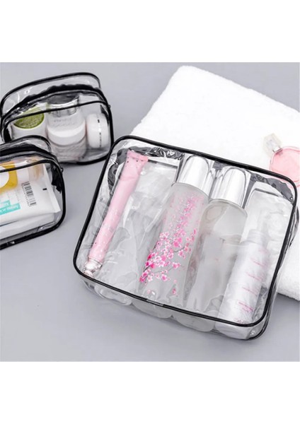 3 Adet Sarı 3 Adet Şeffaf Kozmetik Çantası Pvc Kadın Fermuarlı Şeffaf Makyaj Güzellik Çantası Seyahat Makyaj Organizatör Depolama Banyo Tuvalet Yıkama Torbaları (Yurt Dışından) fırsatları