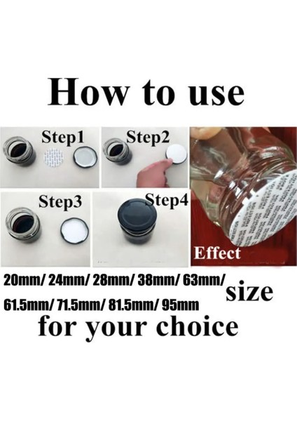65MM 100 Adet Kendinden Yapışkanlı Köpük Basınca Duyarlı Mühür Kapağı Astar Kurcalamaya Dayanıklı Mühürler Astar Kozmetik Kavanoz Şişe Pot 20MM-101MM (Yurt Dışından)