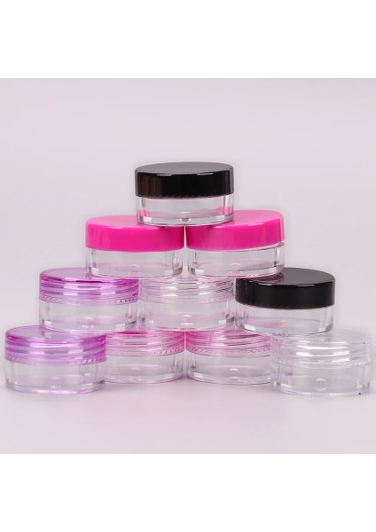 Gül Kırmızı 5 Adet Kozmetik Kavanoz Kutusu Makyaj Kremi Doldurulabilir Şişe Saklama Kabı Konteyner Yuvarlak Şişe Taşınabilir Plastik Şeffaf Kılıf (Yurt Dışından) modelleri