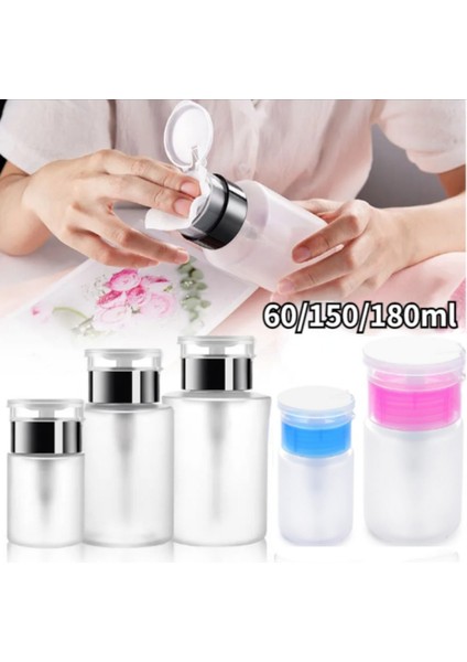 100ML Şeffaf Plastik 60/150/180ML Tırnak Doldurulabilir Şişeler Taşınabilir Boş Basın Pompası Seyahat Dağıtıcı Tırnak Sanat Sökücü Makyaj Şişesi Manikür Aracı (Yurt Dışından) fiyatları