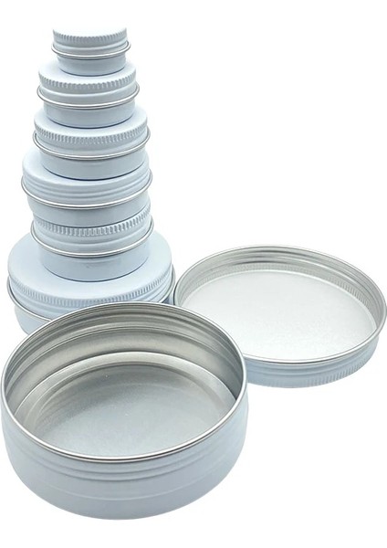 Altın 100ML 10 Adet 5G/10G/15G/20/30/50/60ML Boş Alüminyum Kavanoz Doldurulabilir Kozmetik Şişe Merhem Krem Numune Ambalaj Kabı Vidalı Kapak (Yurt Dışından)