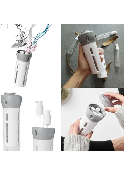 Pembe Taşınabilir 4 In 1 Losyon Dağıtıcı Şişe Seyahat Emülsiyon Şişeleme Şampuan Duş Seyahat Aksesuarları Seyahat Kullanımı (Yurt Dışından) fırsatları