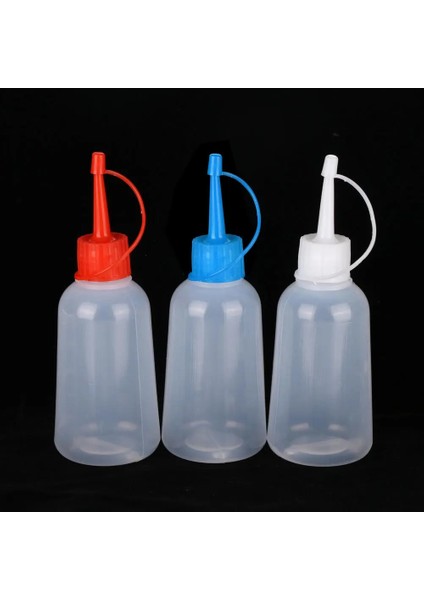 Mavi 100ML Plastik 100ML Plastik Şeffaf Ucu Aplikatör Şişesi Plastik Sıkma Şişesi El Sanatları Için Uç Kapaklı Sanat Tutkal Çok Amaçlı Doldurulabilir Boş (Yurt Dışından)