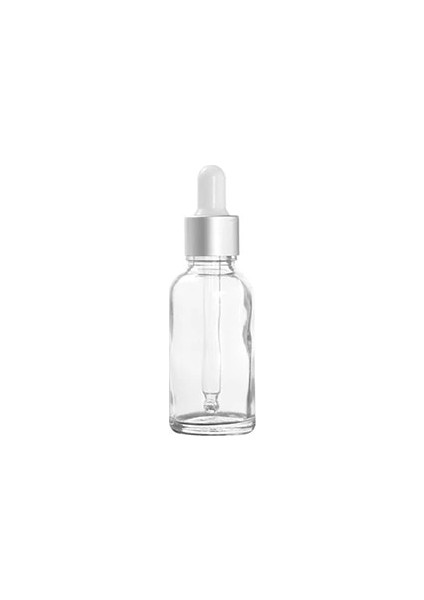 Şeffaf Şişe 5ml Mat Gümüş Kapak Doldurulabilir Damlalık/pipet Şeffaf Cam Şişe Dolum Masaj Yağları Aromaterapi Sıvı Esans/ Serum Cilt Bakımı (Yurt Dışından)