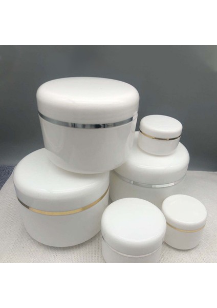 Siyah Gümüş 30G 15 Adet Seyahat Yüz Kremi Losyon Kozmetik Konteyner Gümüş Altın Kenar Siyah Beyaz Plastik Boş Makyaj Kavanoz Pot Doldurulabilir Şişeler (Yurt Dışından)