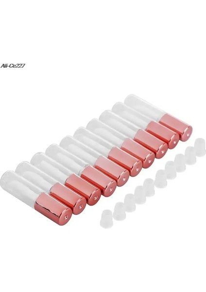 Gd 1.2ml 1.2ml 10 Adet Gül Altın Boş Dudak Parlatıcı Tüp, Dıy Plastik Zarif Sıvı Ruj Kabı, Yuvarlak Mini Lipgloss Numune Şişesi Siyah (Yurt Dışından)