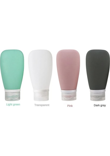 Siyah 90 ml 30/60/90 ml Silikon Doldurulabilir Şişe Boş Seyahat Taşınabilir Ambalaj Basın Losyon Şampuan Kozmetik Sıkma Kapları Araçları (Yurt Dışından)
