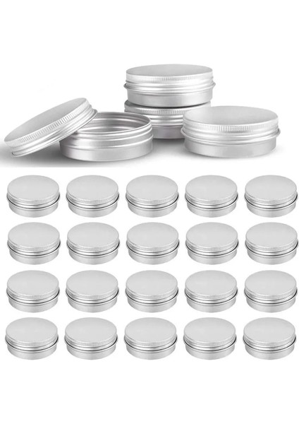 10G Gümüş Metal 10 Adet 5g 10G 15G 20G 30G 50G Boş Gümüş Alüminyum Teneke Kutular Vidalı Üst Yuvarlak Mum Baharat Teneke Kutular Vidalı Kapaklı Konteynerler (Yurt Dışından) fiyatları