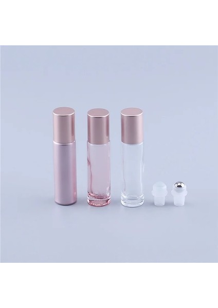 C 10 Adet 10 ml Pembe Renk Kalın Cam Rulo Esansiyel Yağı Boş Parfüm Şişesi Rulo Topu Şişe Seyahat Için (Yurt Dışından)
