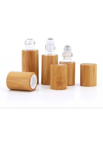 5ml 3ml 5ml 10ML Bambu Ahşap Şişe Parfüm Boş Yağ Şişesi Paslanmaz Rulo Topu Parfüm Aromaterapi Şişesi Yağ Silindir Şişe (Yurt Dışından)