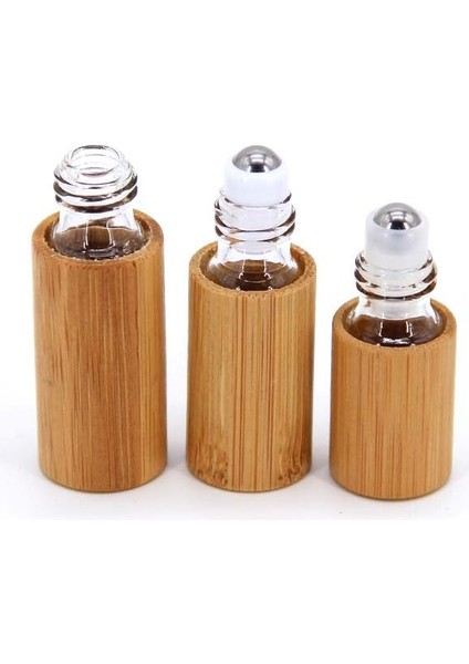 5ml 3ml 5ml 10ML Bambu Ahşap Şişe Parfüm Boş Yağ Şişesi Paslanmaz Rulo Topu Parfüm Aromaterapi Şişesi Yağ Silindir Şişe (Yurt Dışından)