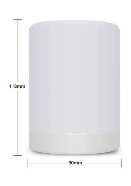 Rechargeable LED Night Light Table Lamp - Warm White & Color Changing Rgb, Smart Touch, Portable Bedside Lamp (Yurt Dışından)