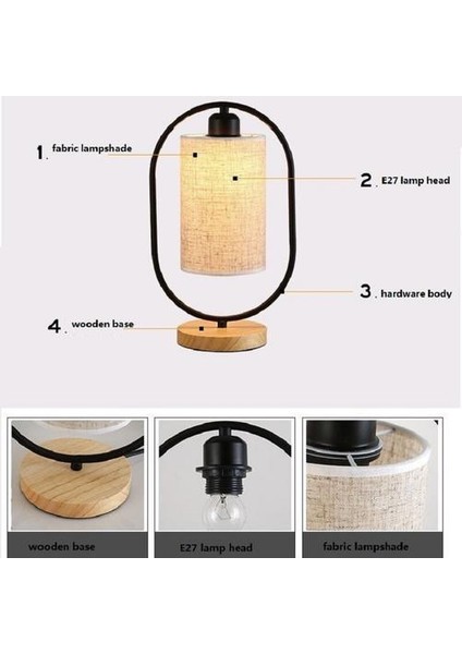 Çin Tarzı Masa Lambası Yatak Odası Başucu Işıkları Vintage Ahşap Kumaş Masası Işık Üç Renkli Ayarlanabilir Dekor Aydınlatma Fikstürü | LED Masa Lambaları (Yurt Dışından) fırsatları